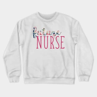 Navy Floral with Pink Future Nurse Crewneck Sweatshirt